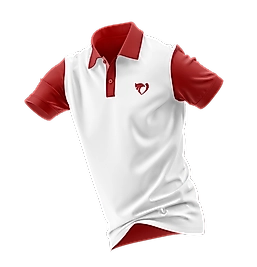 Silver Polo Yaka T.shırt  Beyaz - Kırmızı