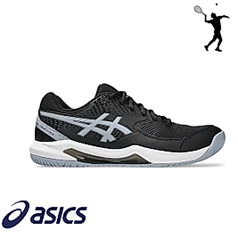 Asics Gel-Dedicate 8 Erkek Tenis Ayakkabısı – Black/Grey Blue (Hard Court)